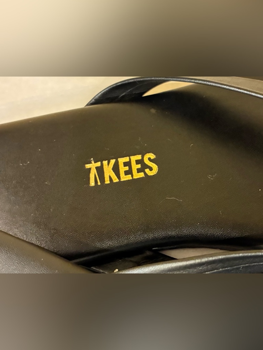 Tkees Boyfriend Flip Flop Black SZ. 9 - Picture 6 of 13